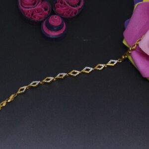 22K Hallmarked Classic Diamond Bracelet For women