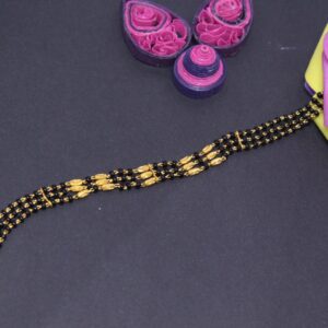 22K Hallmarked 3 Line Mangalsutra Bracelet For Women