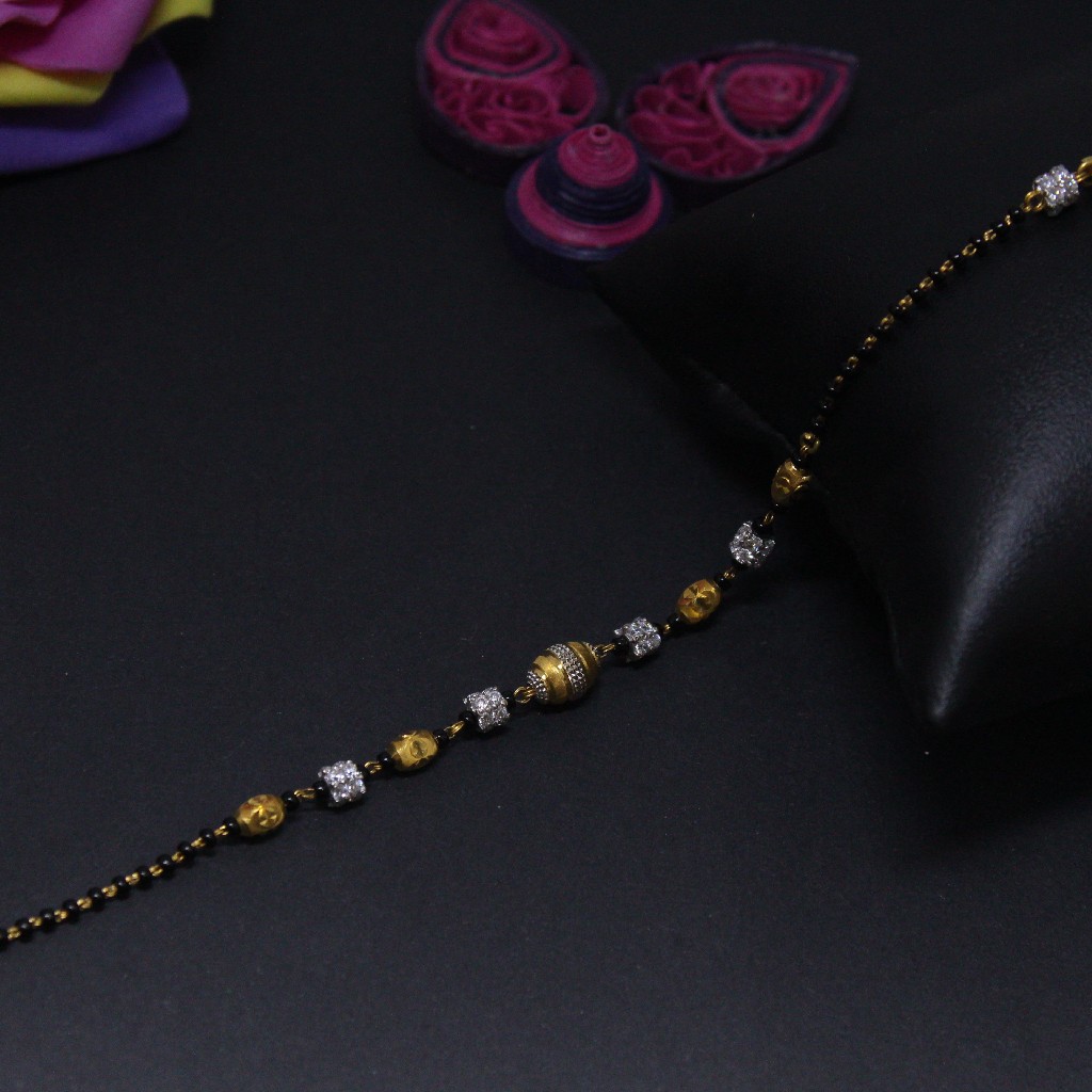 22K Hallmarked Trendy Mangalsutra Bracelet For Women