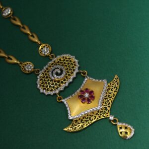 916 hallmarked fancy necklace with stunning earrings