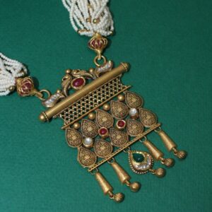 916 hallmarked classic jaisalmeri necklace with earrings