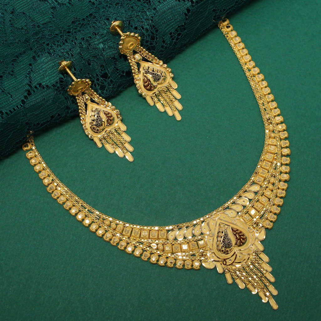 916 Hallmarked Classic Necklace With Stunning Earrings