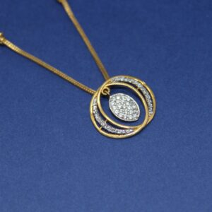 22k hallmarked classic pendant chain with earrings