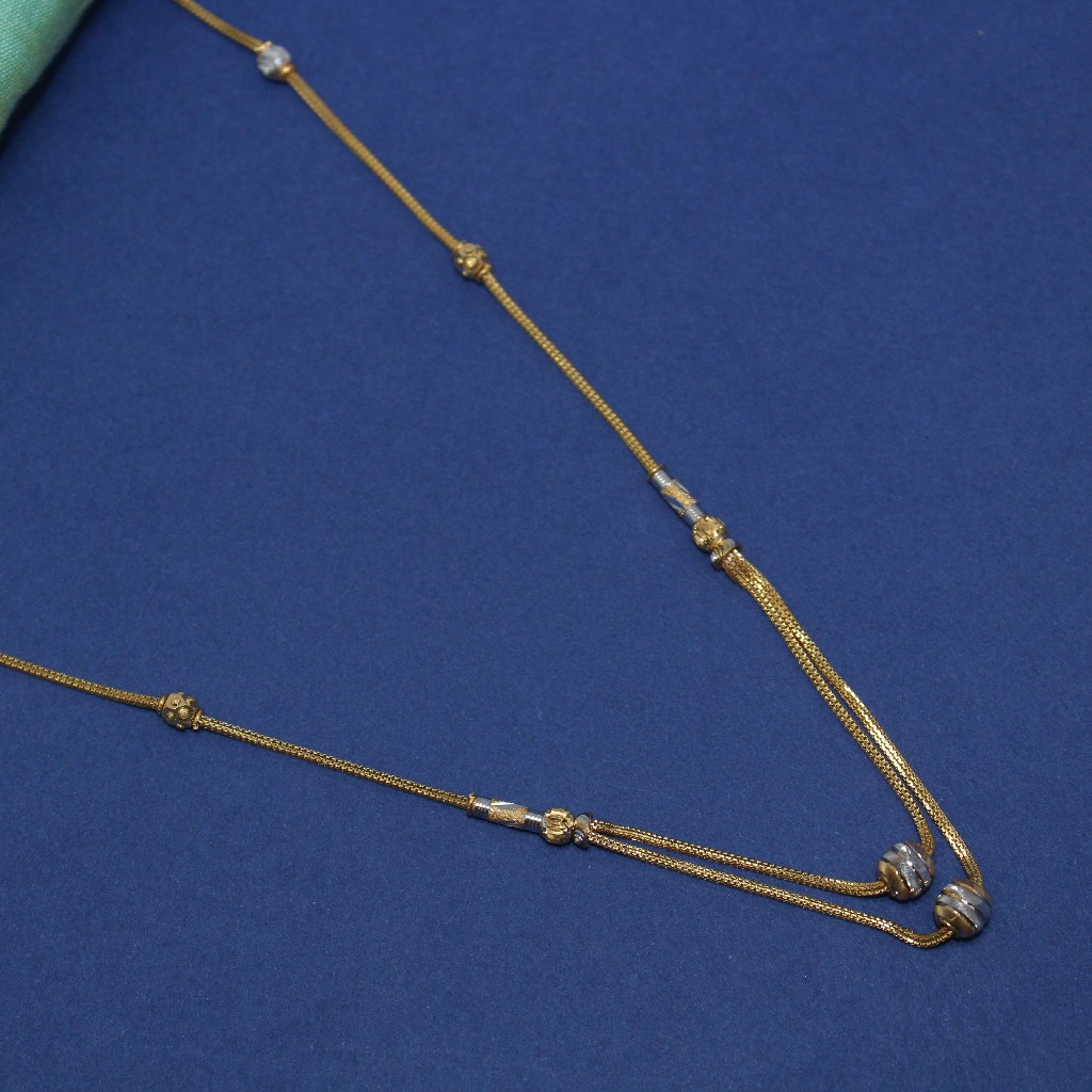 22K HALLMARKED Double line chain