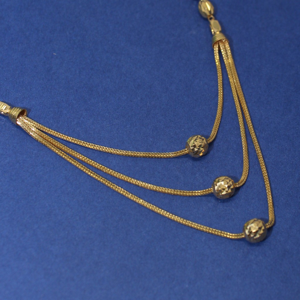 22K Hallmarked 3 Line Attractive Chain - Image 2