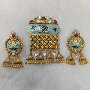 916 antique bridal pendant set