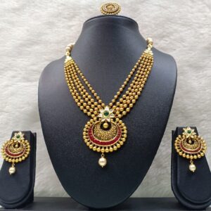 22k antique gold necklace set