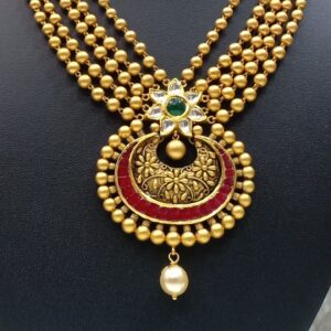 22k antique gold necklace set