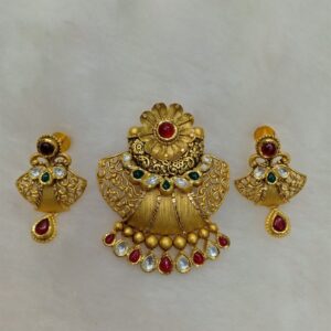 916 gold antique pendant set YG1250