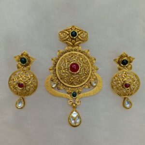916 antique gold pendant set aps-016