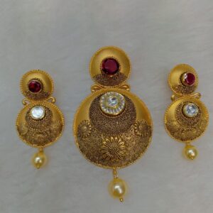 22kt gold antique pendant set aps-014