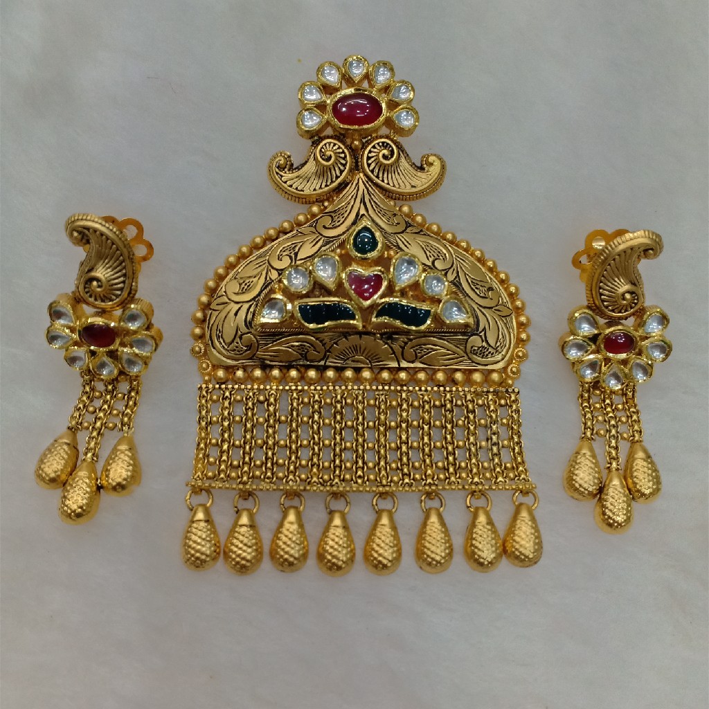 91.6 Gold Antique Pendant Set aps-011