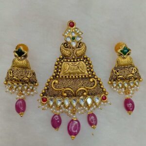 22KT Gold Traditional Pendants Set Aps-009