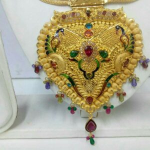 22KT Colored Stone Rabari Sutli