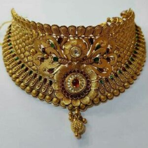 22KT Gold Attractive Designer Chokar  Necklace