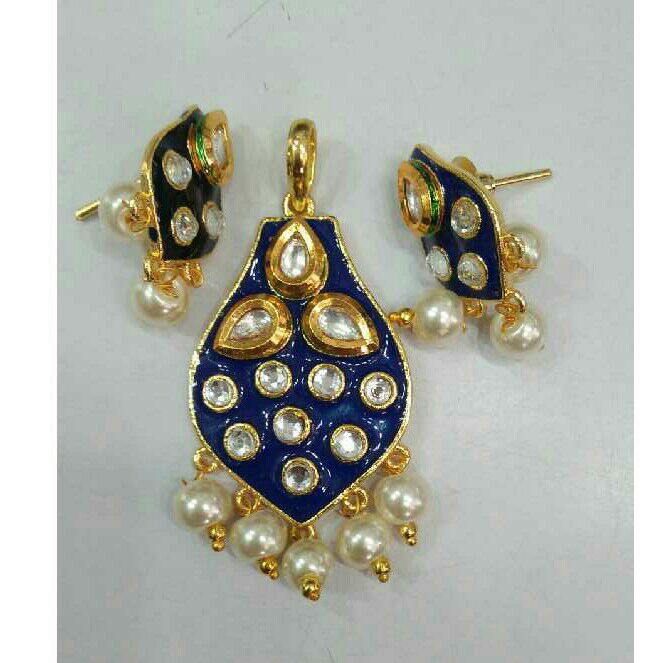 Fancy Meena Kari Pendant Set