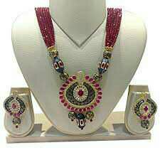 Elegant Red Pearl Ladies  Necklace