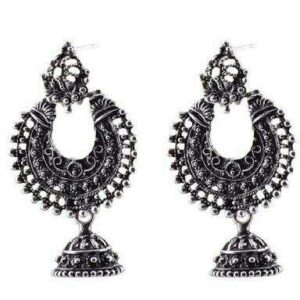 Oxidise Traditional Indian Style Chand Bali