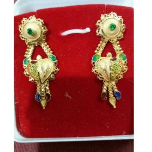 925 Fancy gold earrings