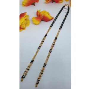 22KT Light Weight Gold Fancy 2 Line Mangalsutra Ser