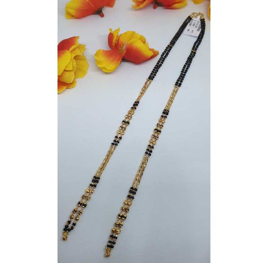 22KT Light Weight Gold Fancy 2 Line Mangalsutra Ser