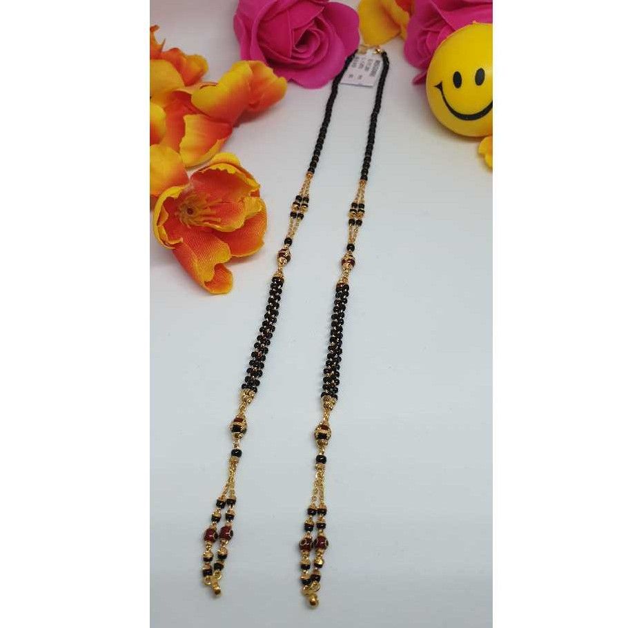 916 Gold Fancy Mangalsutra Ser With Rudraksha Para
