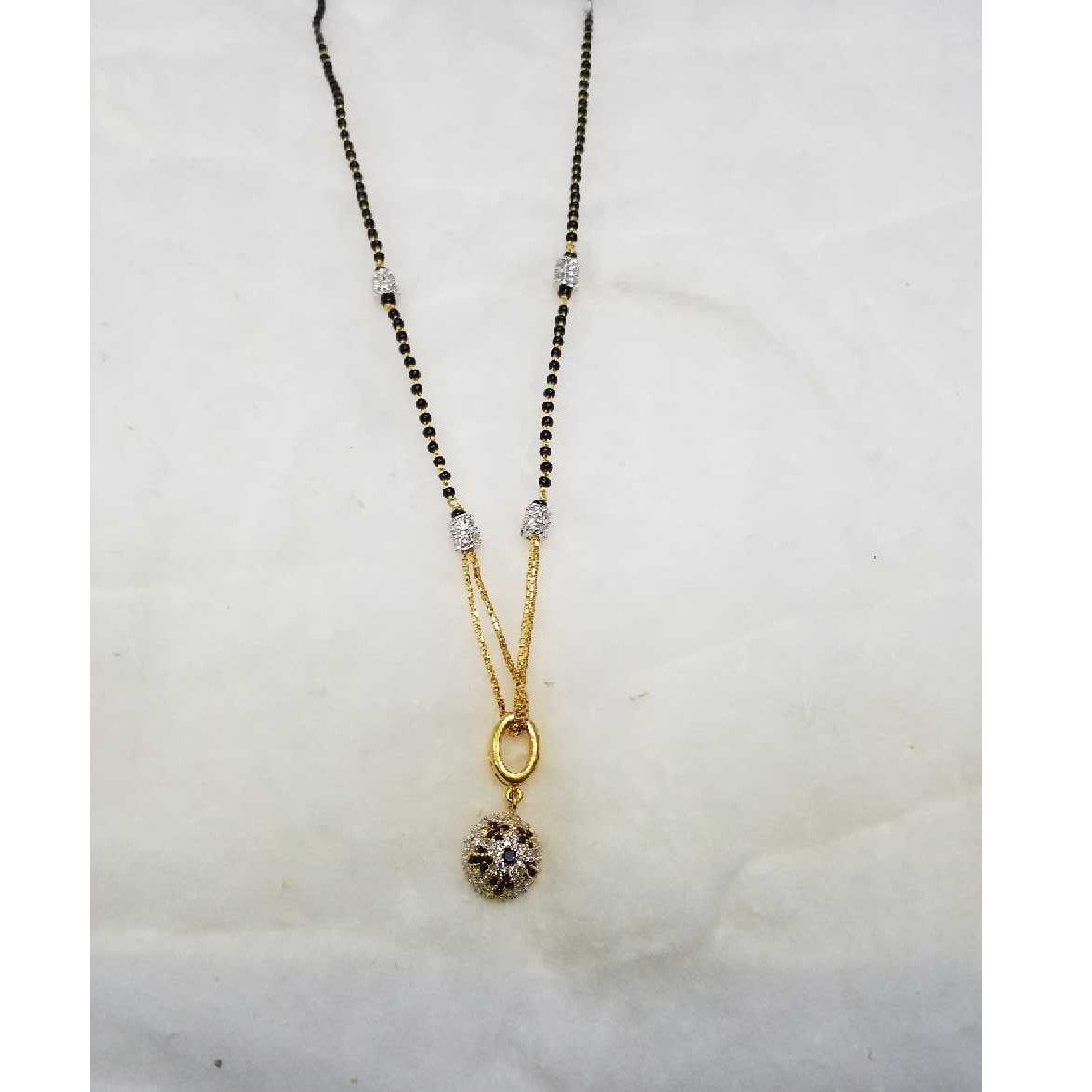 22KT Light Weight Gold Designer Mangalsutra