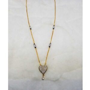 916 Fancy Gold Dokiya With Heart Shape Pendant