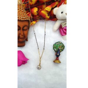 22KT Light Weight Gold Designer Dokiya Mangalsutra