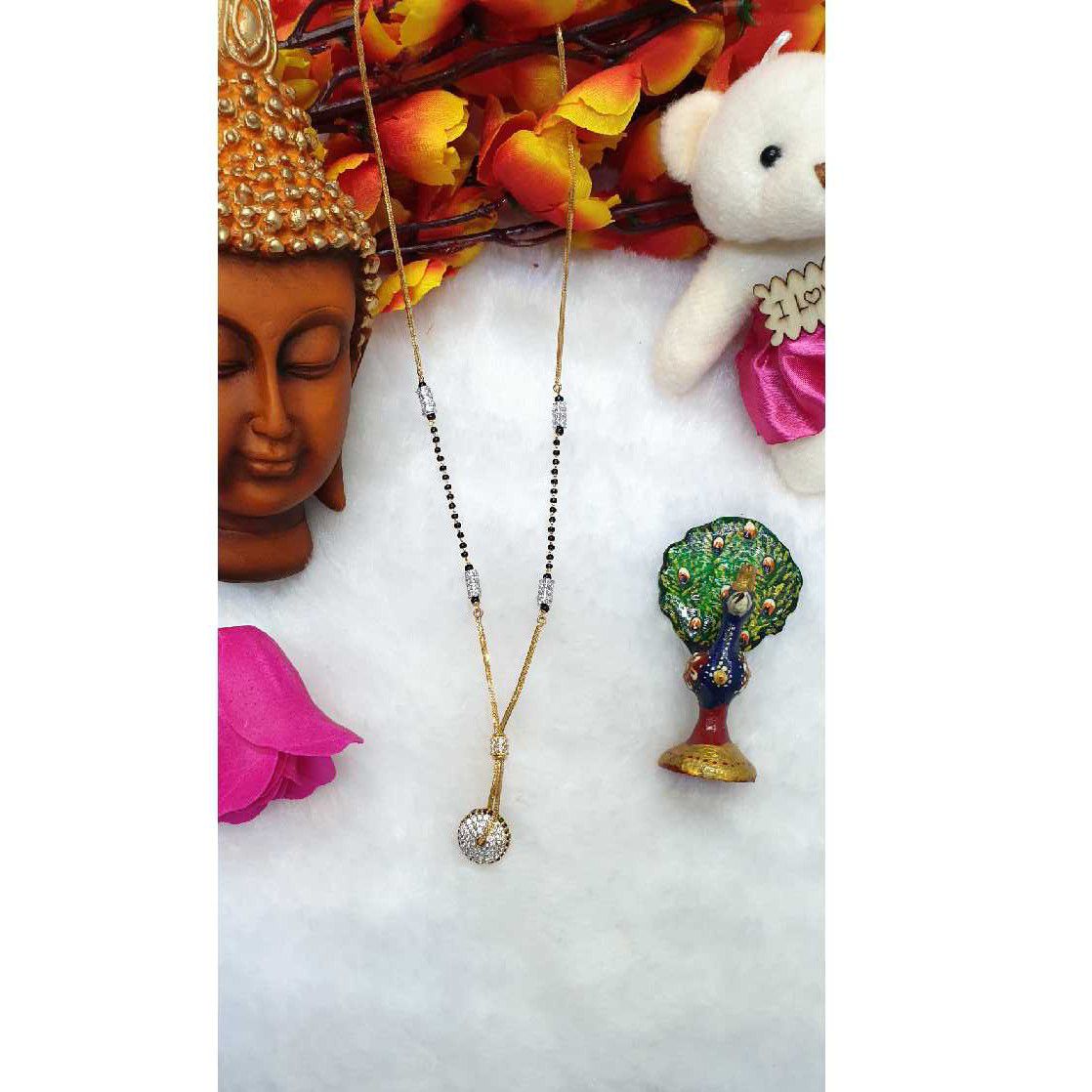 22KT Light Weight Gold Designer Dokiya Mangalsutra