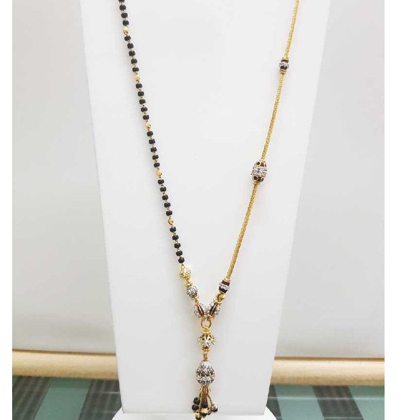 22K/916 Gold one side chain and one side mangalsutra