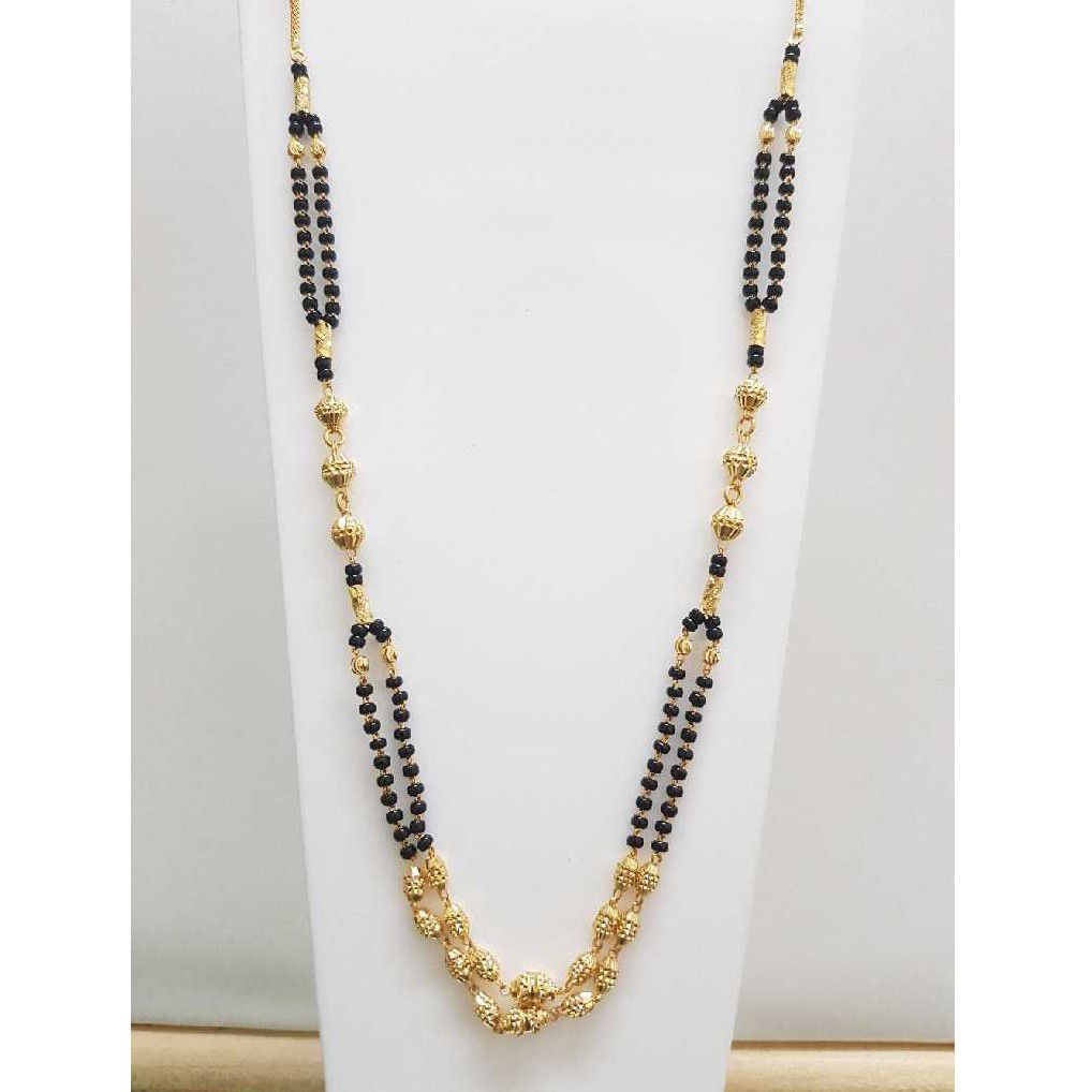 22K/916 Gold double line three ball mangalsutra