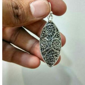 925 Oxidise Silver Earring