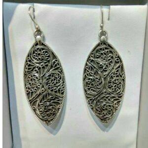 925 Oxidise Silver Earring