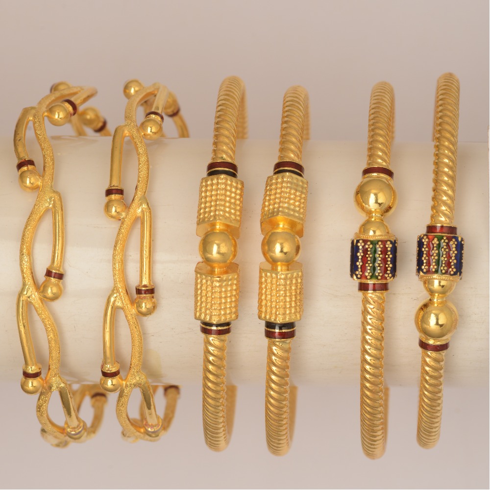 916 Gold Fancy Kadli Bangle