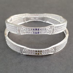 925 Light weight fancy micro silver bangle