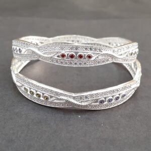 Fancy 925 micro silver bangles