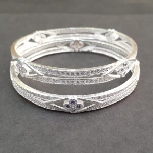 Simple 925 micro silver kangan