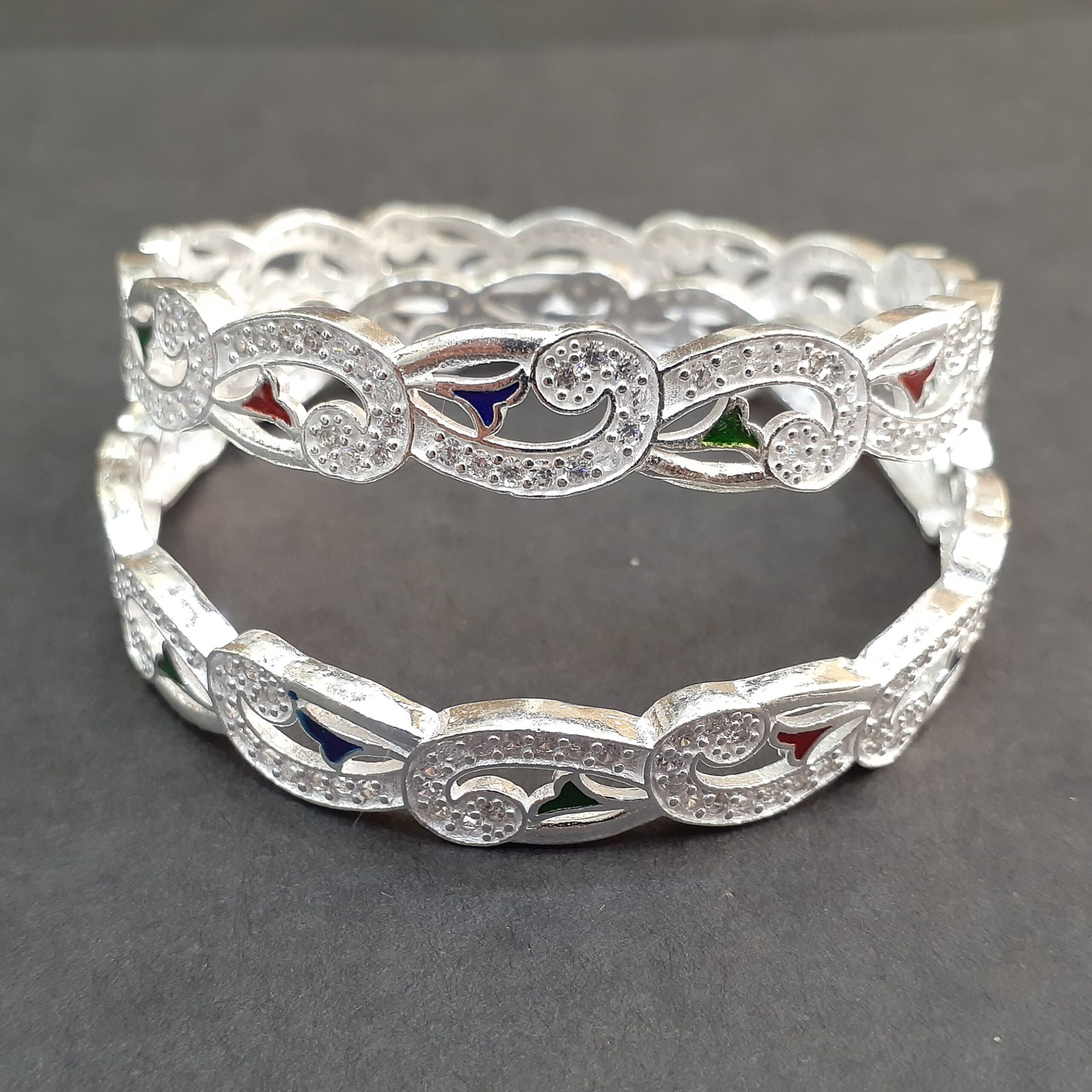 beautiful 925 micro Silver Kangan patla