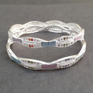 Sterling micro stone Silver bangles 925