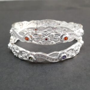 925 micro stone silver vacuum chudi