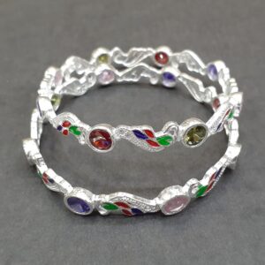 Peacock style bangle 925 silver