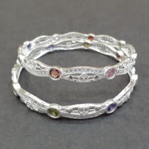 925 fancy silver traditional bangles