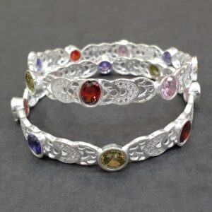 925 silver kada design bangle
