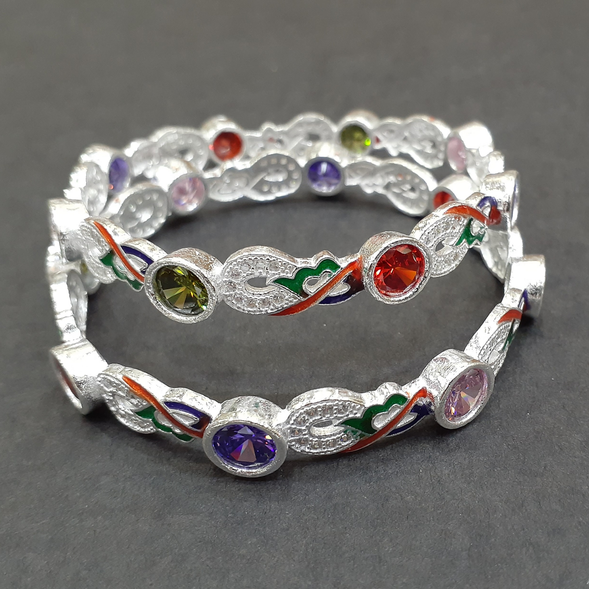 Fancy 925 silver bangles