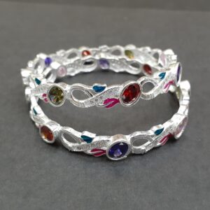 925 silver fancy Colourful bangles