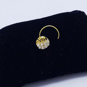 Gold Fancy Round Nosepin