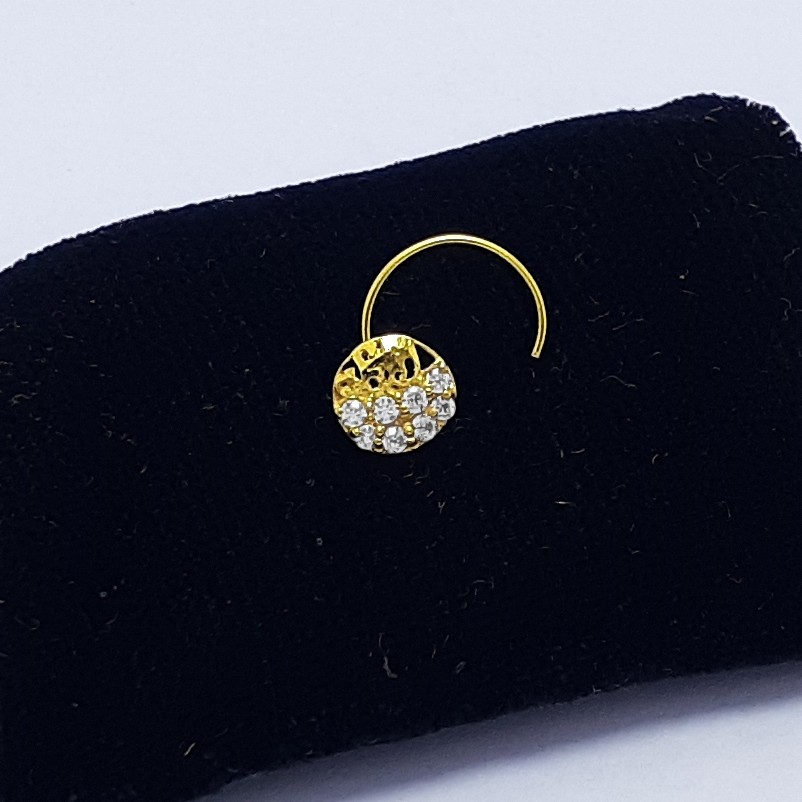 Gold Fancy Round Nosepin