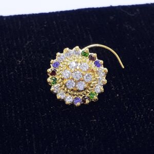 Gold Fancy Round Nosepin