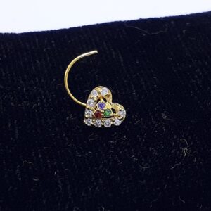 Gold Heart Nosepin